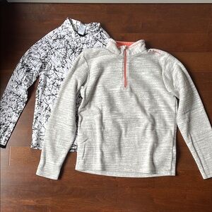 Gray and Black Kids Long Sleeve Tops